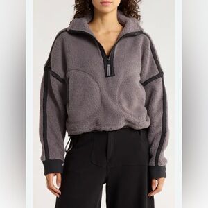 FP Movement by Free People Charcoal mountain high half zip